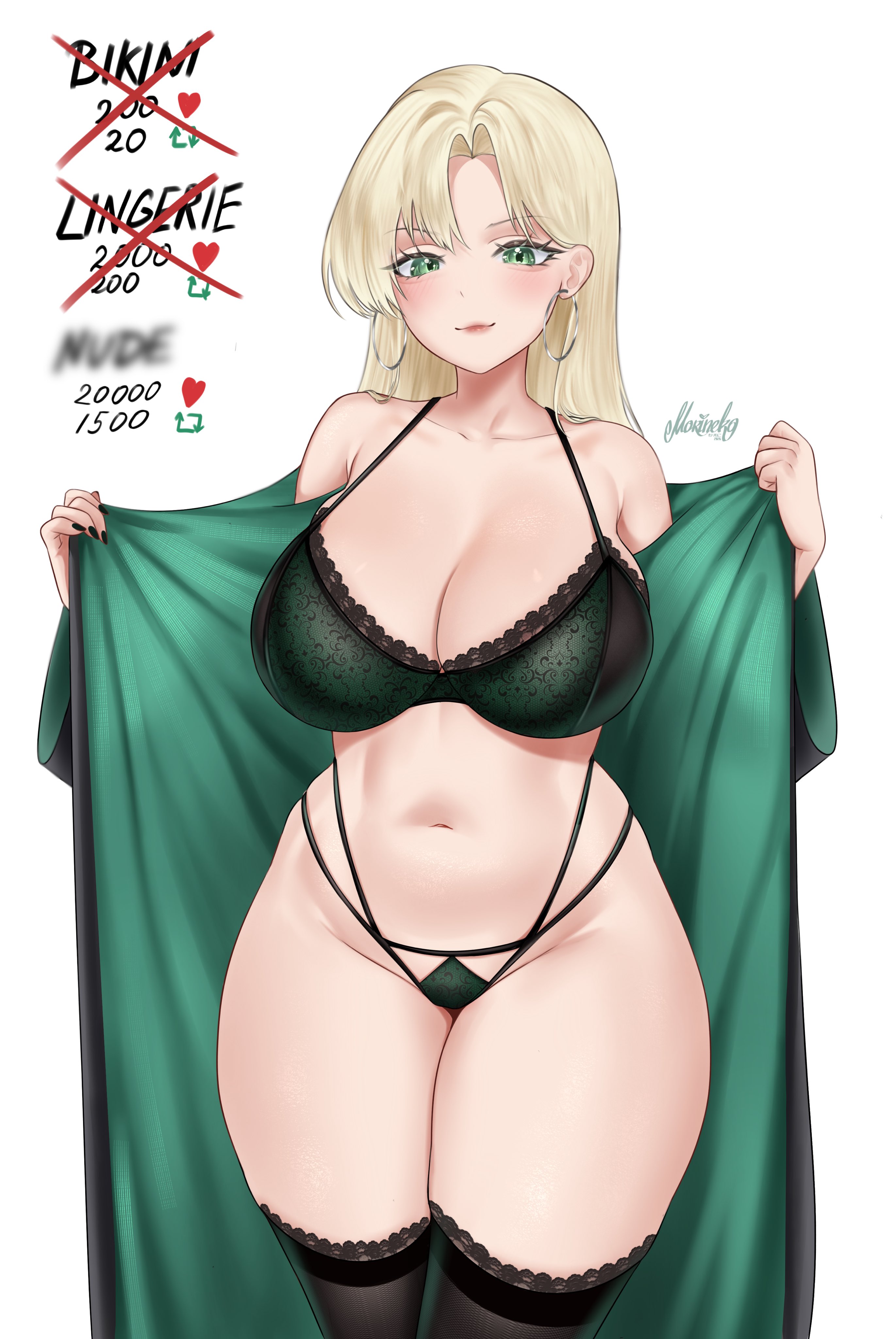 1girls, artist request, breasts, draco malfoy, draco malfoy (redteneri), female, female focus, female only, genderswap, harry potter, large breasts, light skin, light-skinned female, looking at viewer, morineko, rule 63, solo, thick thighs, thighs, wide hips