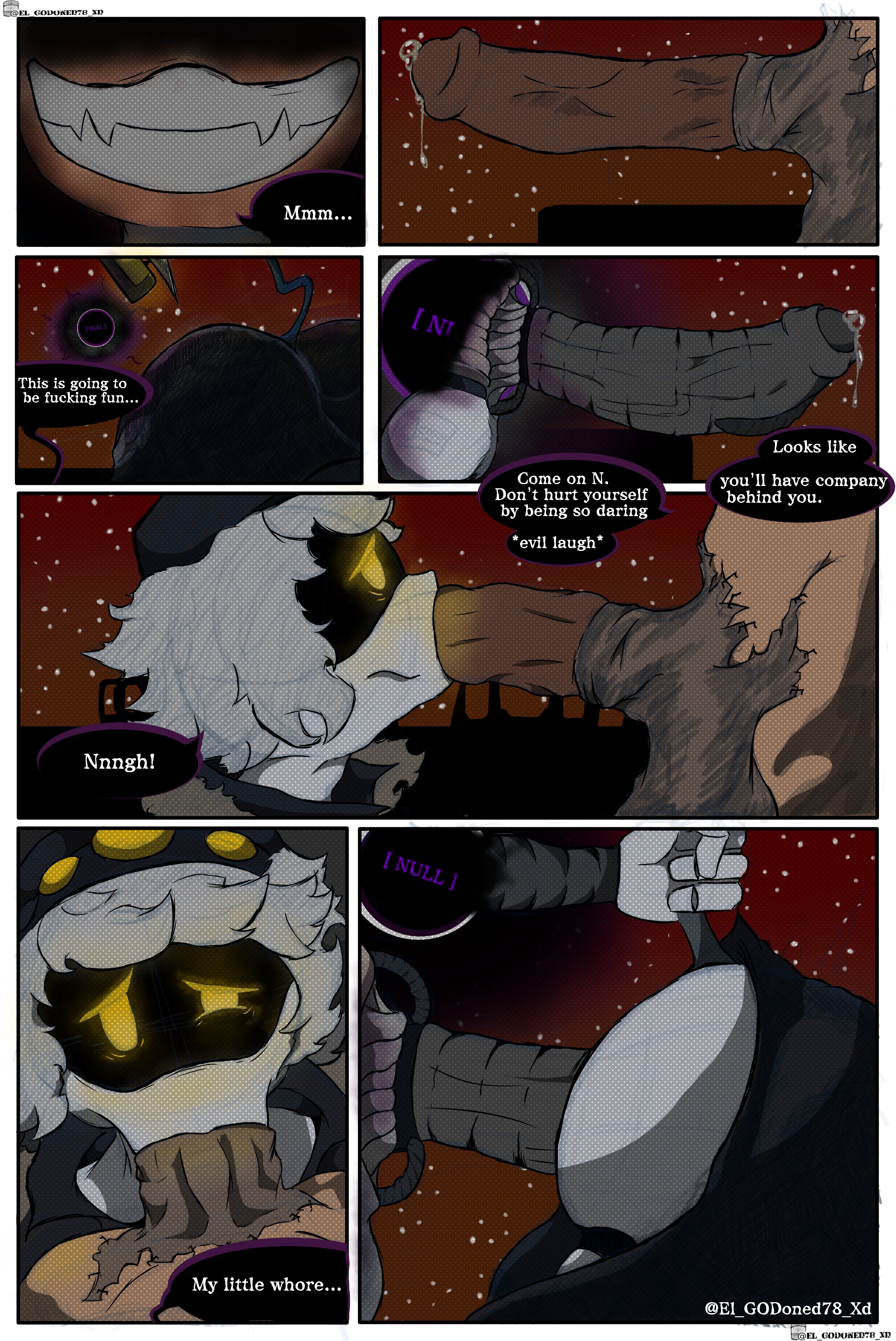 1boy, 1femboy, 2futas, anal, anal sex, ass, balls, ballsack, cock, comic, cyn (murder drones), cyntessa (murder drones), dialogue, dick, el godoned78 xd, female, futa on male, futanari, huge ass, huge cock, intersex, looking at viewer, male, male sucking futa, masturbation, murder drones, n (murder drones), n gets fucked, oral, oral penetration, oral sex, panels, penis, robot, robot girl, robot humanoid, sex, uzi (murder drones), uzi fucks n, vein, veins, veiny, veiny penis