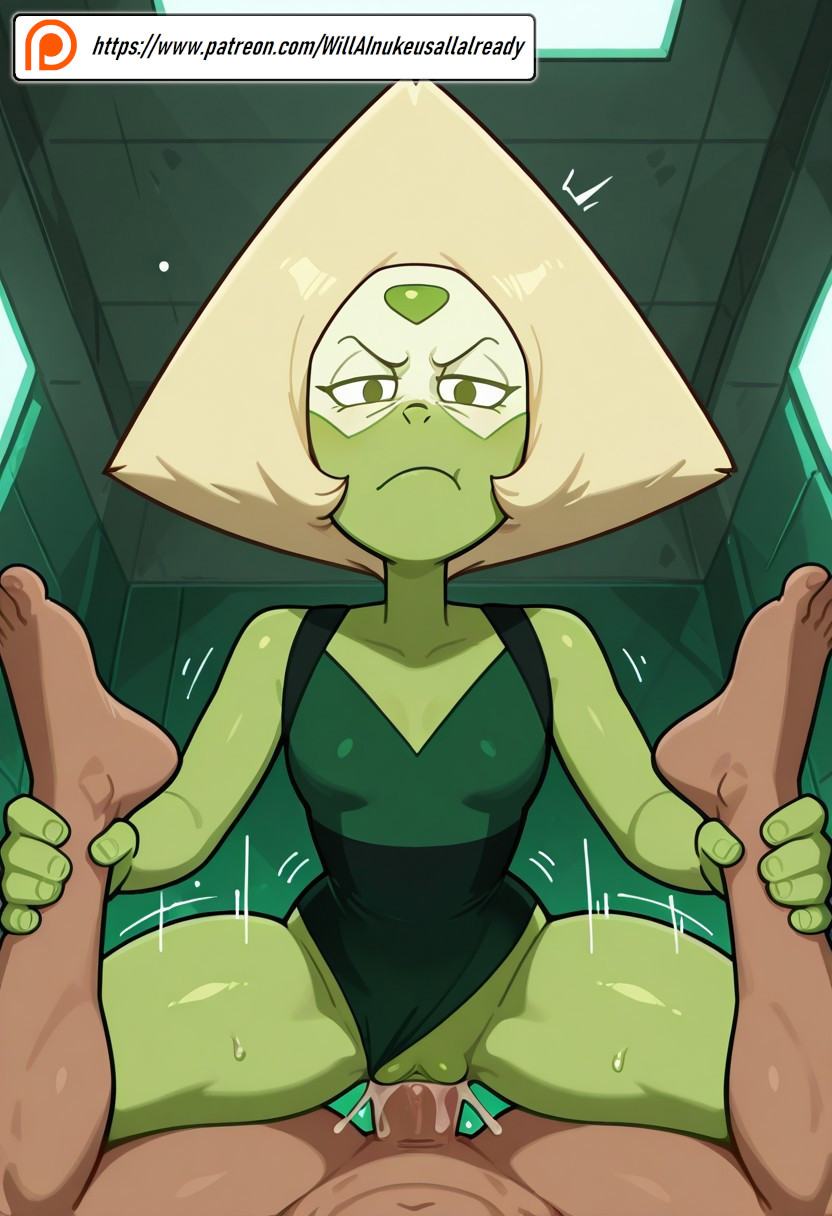 ai generated, amazon position, female, femdom, male, penis, peridot (steven universe), steven universe, willainukeusallalready