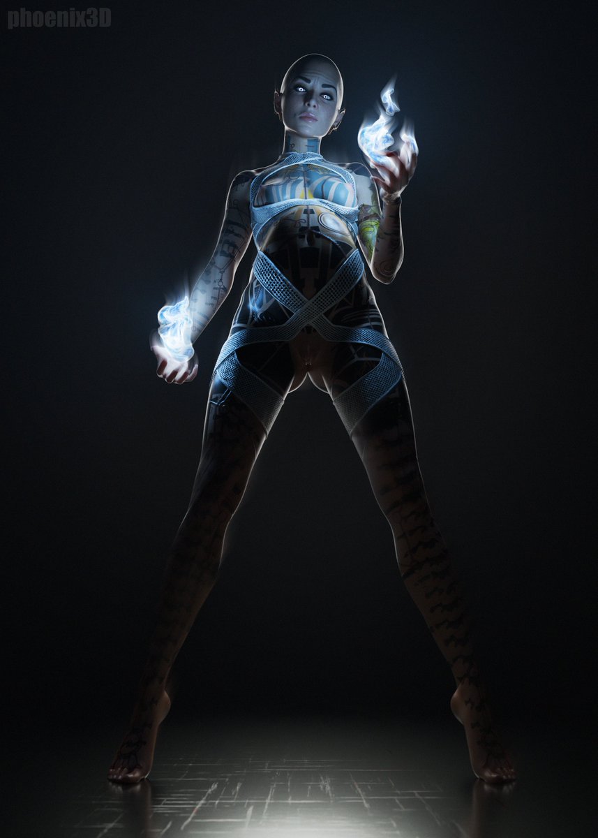 1girls 3d bald bald_female barefoot belly big_belly bioware braless breasts earpiece effectively_nude energy female female_only front_view glowing glowing_eyes human jack_(mass_effect) light-skinned_female light_skin looking_at_viewer mass_effect mostly_nude nipples no_panties phoenix3d pregnant pregnant_belly pregnant_female pussy shaved_head silhouetted_body skimpy small_breasts solo solo_female standing tattoo white_eyes