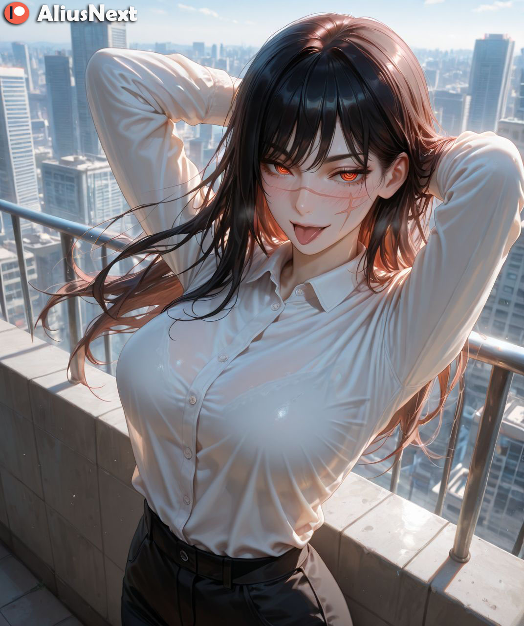 1girls, 2025, ai generated, aliusnext, anime, ass, big ass, big breasts, black hair, breasts, chainsaw man, female, female only, hi, high, highres, huge ass, huge breasts, light skin, light-skinned female, lingerie, massive ass, massive breasts, mature, mature female, mitaka asa, patreon, red eyes, res, resolution, style, sweat, sweatdrop, sweating, sweaty, sweaty body, sweaty breasts, thick, thick ass, thick hips, thick legs, thick lips, thick thighs, tongue, uncensored, username, voluptuous, voluptuous body, voluptuous female, watermark, yoru (chainsaw man)
