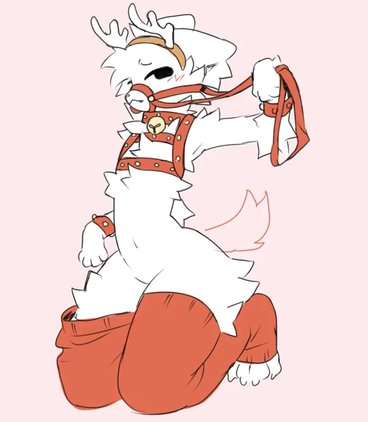 1boy, curvy figure, femboy, furry, sufness, tagme, thick thighs, thighhighs, white fur
