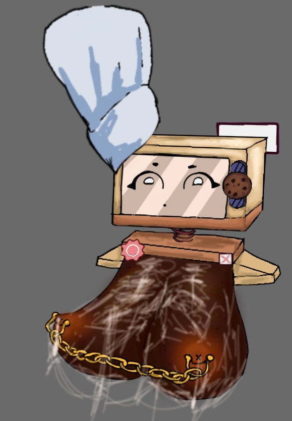 areolae, artist request, big breasts, big nipples, black skin, breasts, breasts focus, computer, computer monitor, cookie, cookieware (die of death), cum, cum on breasts, cum string, current, die of death, die of death (roblox), female, nipple bulge, nipple piercing, nipples, roblox, roblox game, robot, robot girl, screen face
