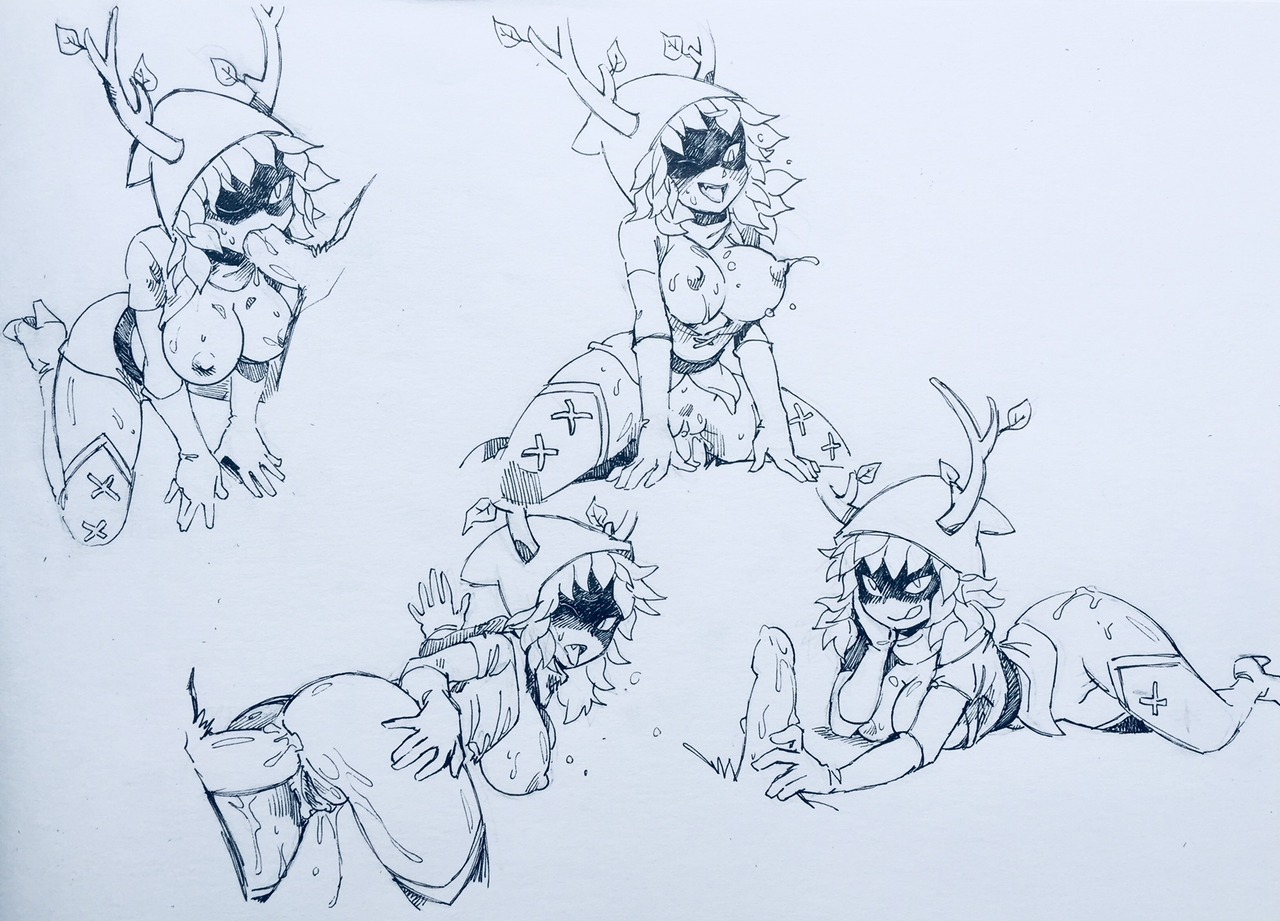 1girls, adventure time, adventure time: fionna & cake, ass, bottomless, branch horns, breasts, fellatio, female, huntress wizard, leaf hair, licking lips, male, nipples, penis, penis in ass, pussy, sex, solo, twistedterra