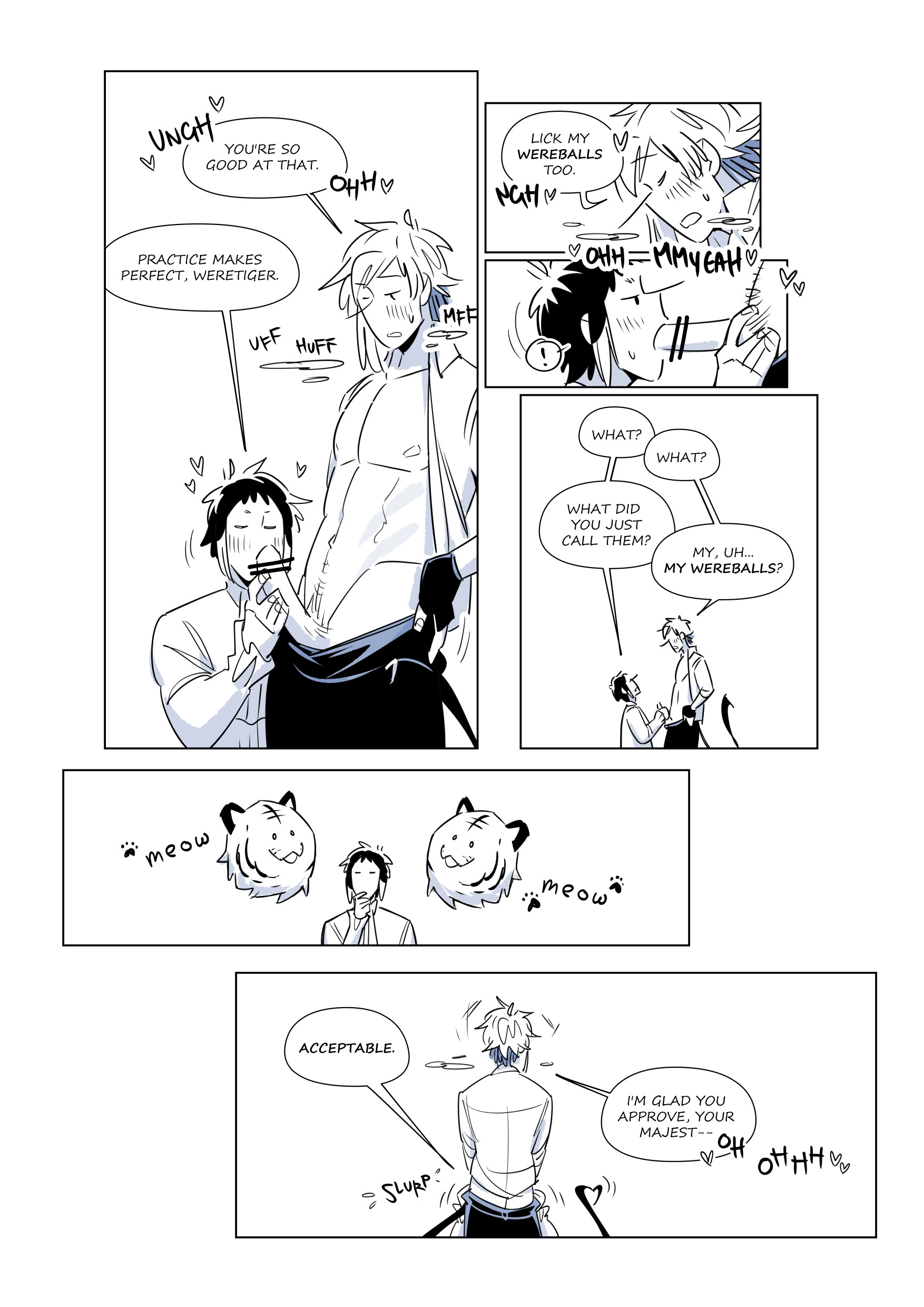 atsushi nakajima, balls, blowjob, bungo stray dogs, comic, ryuunosuke akutagawa, talking