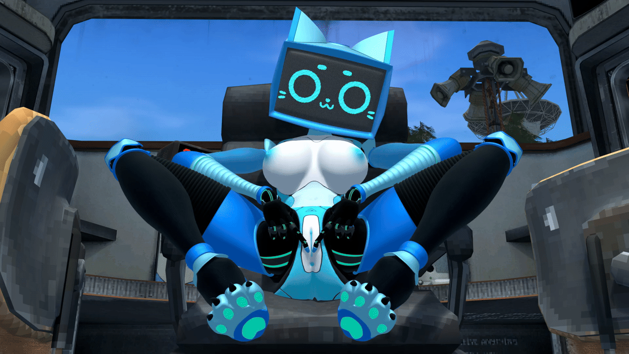 16:9, 1girls, 3d, 3d (artwork), animated, anthro, anus, ass, blue body, blue eyes, breasts, chair, closed eyes, digital media (artwork), felid, feline, female, female only, furniture, genitals, gif, kerfur, kerfur omega (votv), looking at viewer, looking pleasured, machine, mammal, medium breasts, nipples, office depot (artist), on chair, paws, presenting, presenting anus, presenting pussy, presenting vulva, pussy, sitting, sitting on chair, solo, solo female, spread anus, spread legs, spread pussy, spread vulva, spreading, spreading pussy, voices of the void, vulva, widescreen