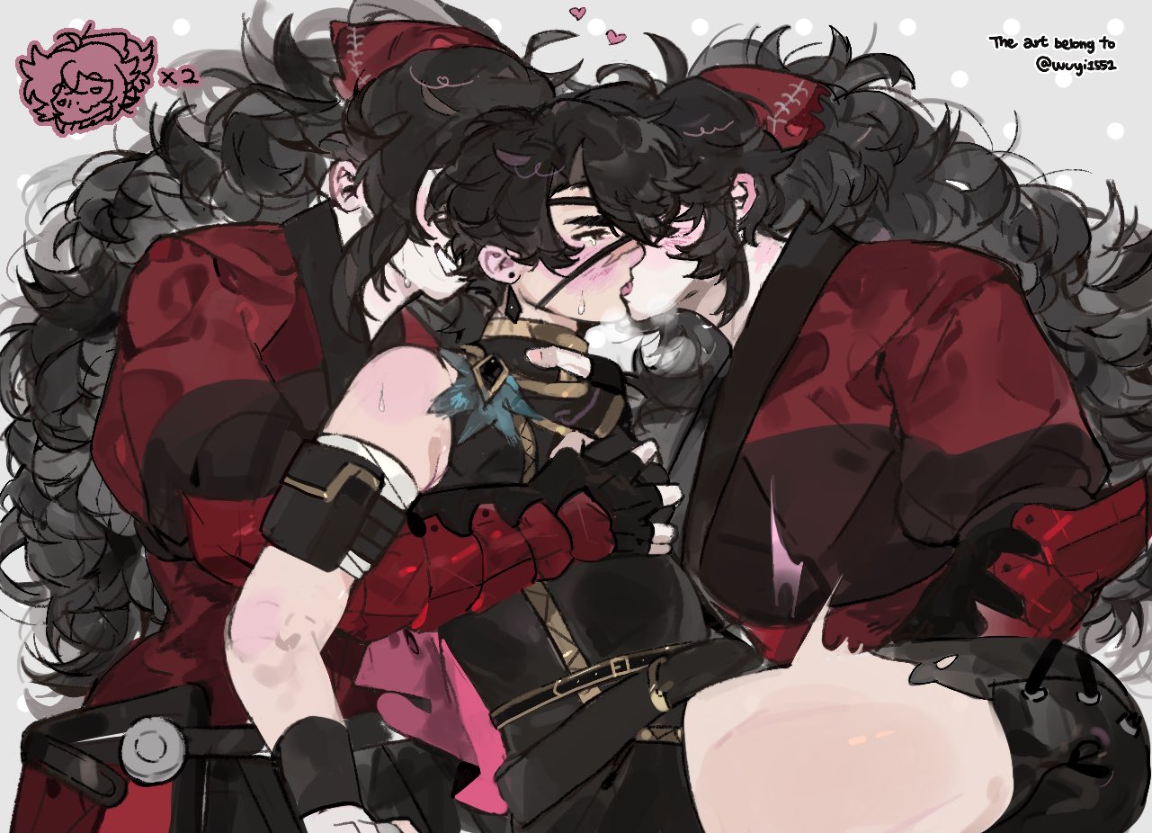2girls, black hair, blush, cinder fall, clothed, clothes, clothing, dominant female, eyepatch, female, female focus, female only, gangbang, grope, groping, groping breasts, groping from behind, implied, implied sex, kissing, larger female, lesbian, lesbian sex, long hair, older female, raven branwen, rwby, sesbian lex, shorter female, smaller female, submissive female, suggestive, suggestive pose, taller female, thick thighs, thighs, tied hair, trembling thighs, wuyi1551, younger female, yuri