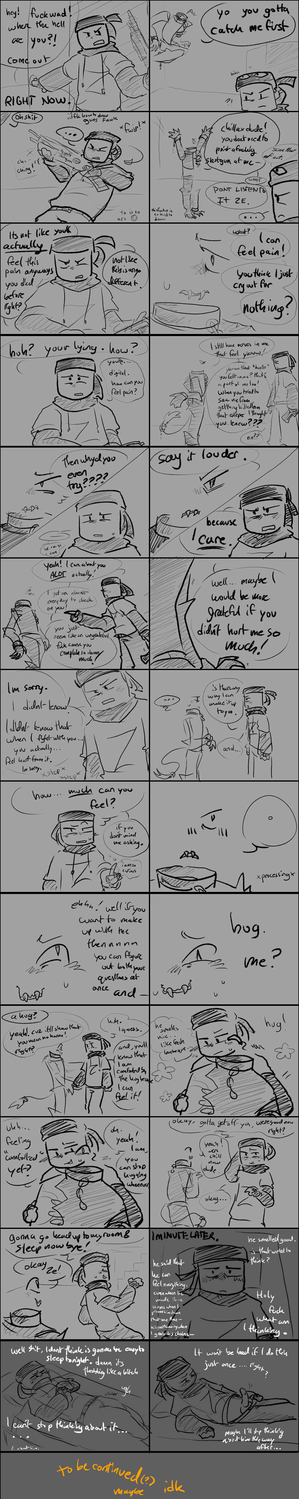 a regect, comic page, dialogue, imminent masturbation, korebreaker, male, mcyt, minecraft, minecraft arg, minecraft youtubers, regect (a regect), sexual tension, twitch, twitch streamer, twitch.tv, twitter, twitter username, youtube, youtuber, youtubers, ze (a regect)