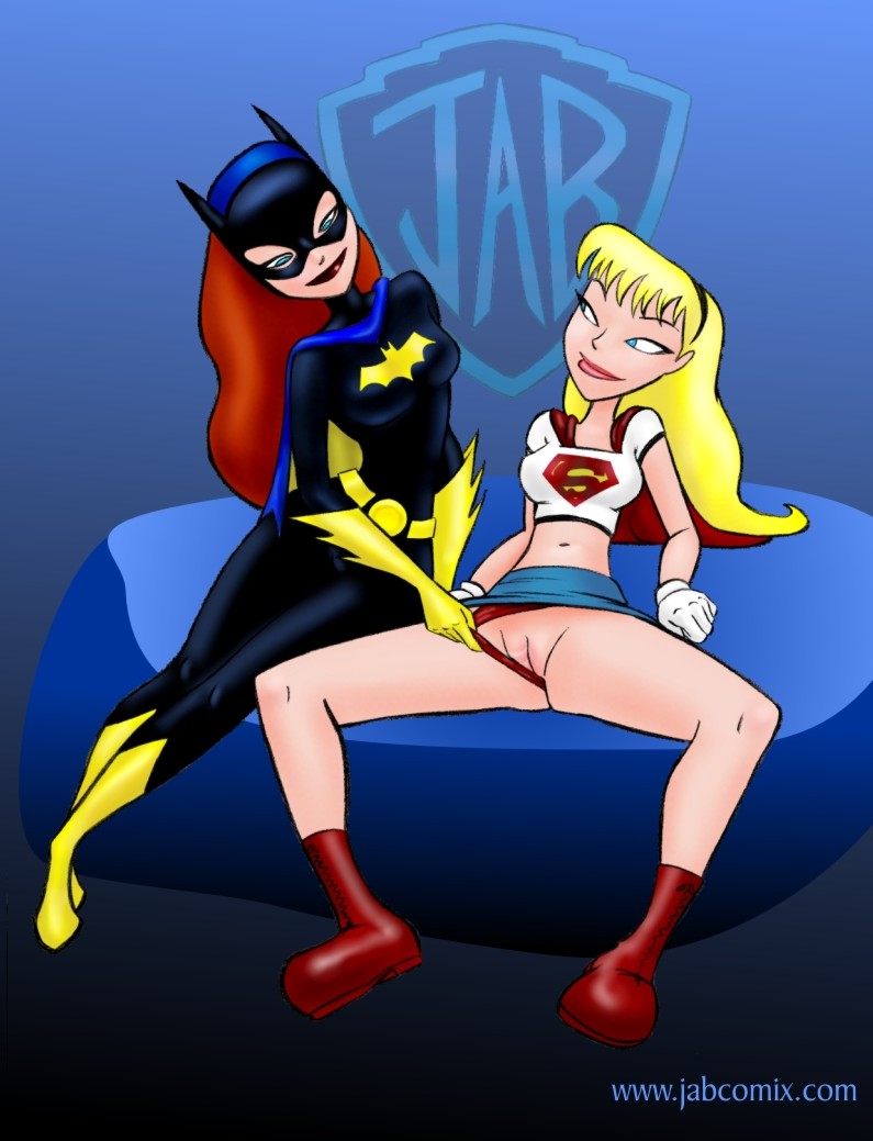 2girls barbara_gordon batgirl batman:_the_animated_series batman_(series) blonde_hair blue_eyes dc_comics dcau female female_only gloves innie_pussy jab jabcomix.com kara_danvers kara_zor-el long_hair mask multiple_girls pussy red_hair straight_hair supergirl superman:_the_animated_series superman_(series) the_new_batman_adventures yuri