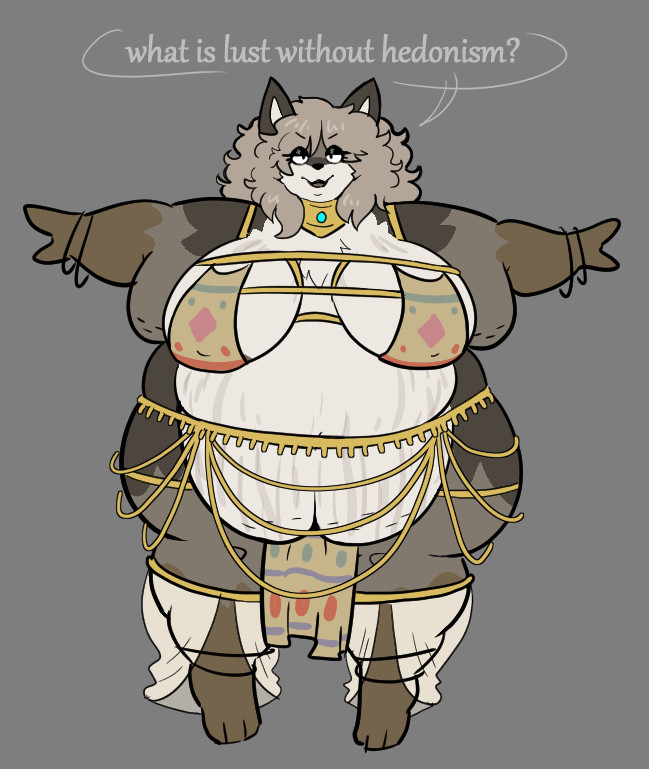 bbw big_breasts breasts cleavage female furry huge_breasts mexifurfoof overweight tagme thick_thighs wide_hips