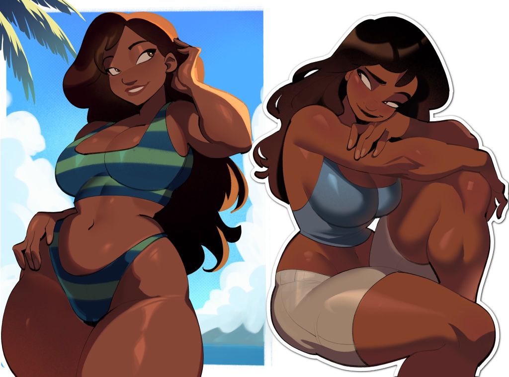 1girls ass big_ass big_breasts big_butt big_thighs bikini bra breasts dark-skinned_female dark_nipples dark_skin dymitr3 female hairy_pussy horny_female innocent lilo_and_stitch milk nani_pelekai native nerd nipples nude_female panties pussy red sexy sexy_ass sexy_body sexy_dress smile vagina vaginal_fluids younger_female
