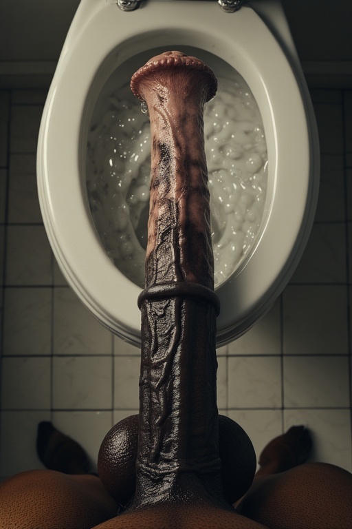 ai generated, animal genitalia, anthro, anthro only, balls, bathroom, cum, cum in toilet, equine, equine genitalia, equine penis, excessive cum, flared penis, furrypornaddiction, horse, horsecock, huge balls, huge cock, hyper penis, long penis, male, male only, medial ring, penis, pony, pov, pov male, realism, realistic, solo, solo male, tile floor, toilet, veiny penis
