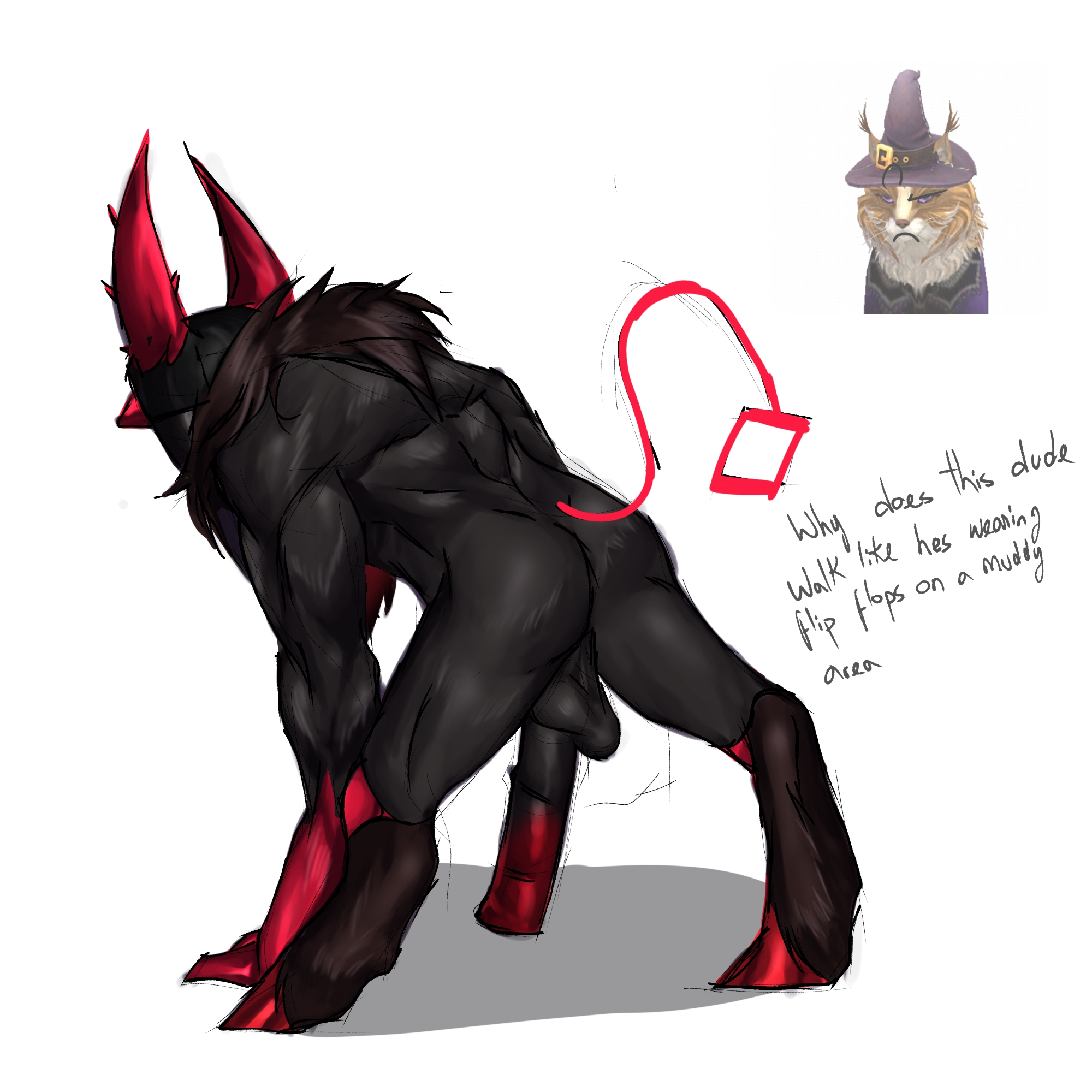 1boy, anthro, balls, ballsack, beast, english text, equine genitalia, equine penis, forsaken (roblox), genitalia, genitals, guest 666, guest 666 (forsaken), horse penis, horsecock, lornan1hater, low hanging balls, male, male only, monster, muscular, muscular male, naked, naked male, nude, nude male, on fours, penis, quadruped, roblox, roblox game, robloxian, self upload, text