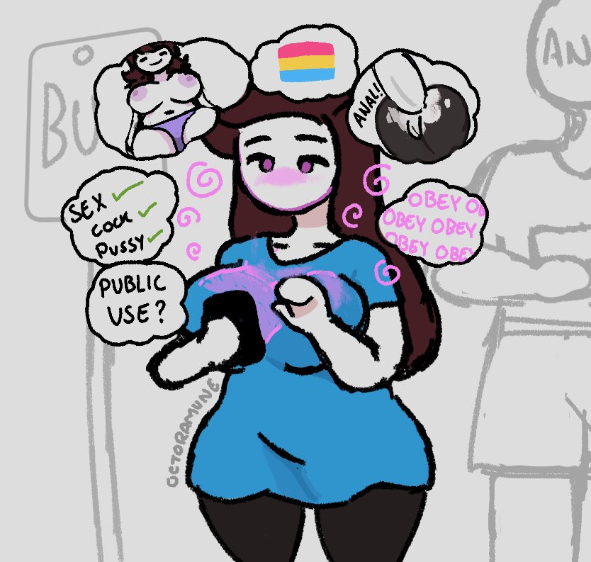 anal, anal addiction, anal invitation, anal suggest, blush, brainwashing, breasts, brown hair, bus stop, cellphone, comic page, female, huge breasts, hypnosis, hypnotic eyes, hypnotic screen, jaiden, jaiden animations, let me explain studios, mind control, mouthless, mouthless female, no bra, no mouth, octoramune, page 3, pansexual flag, rebecca parham, smartphone, speechless, spiral, tech control, white skin, wide hips, youtuber