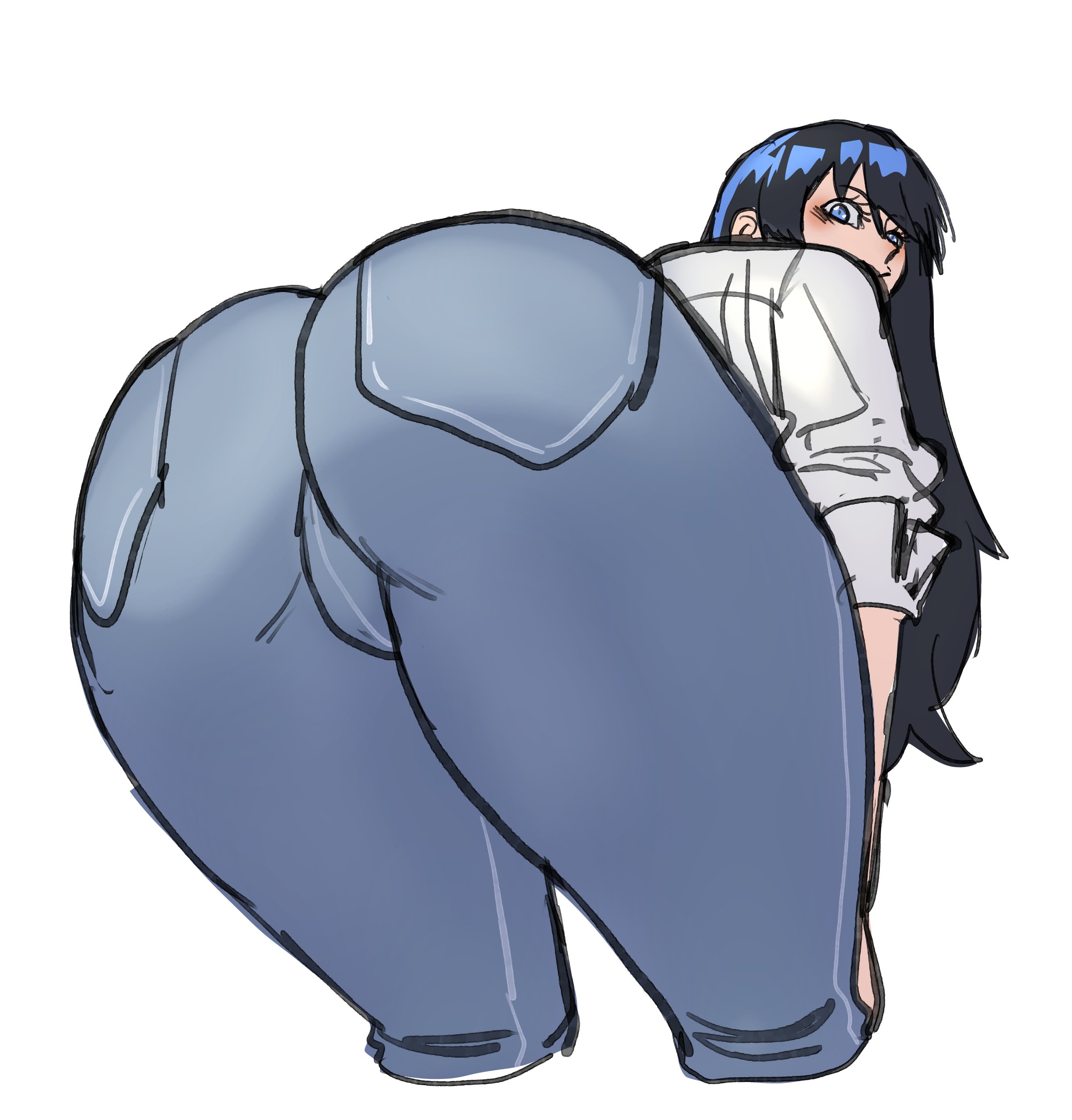 arato nagi, ass focus, big ass, henfent, jeans, ruri no houseki, tentecreul, tight clothing