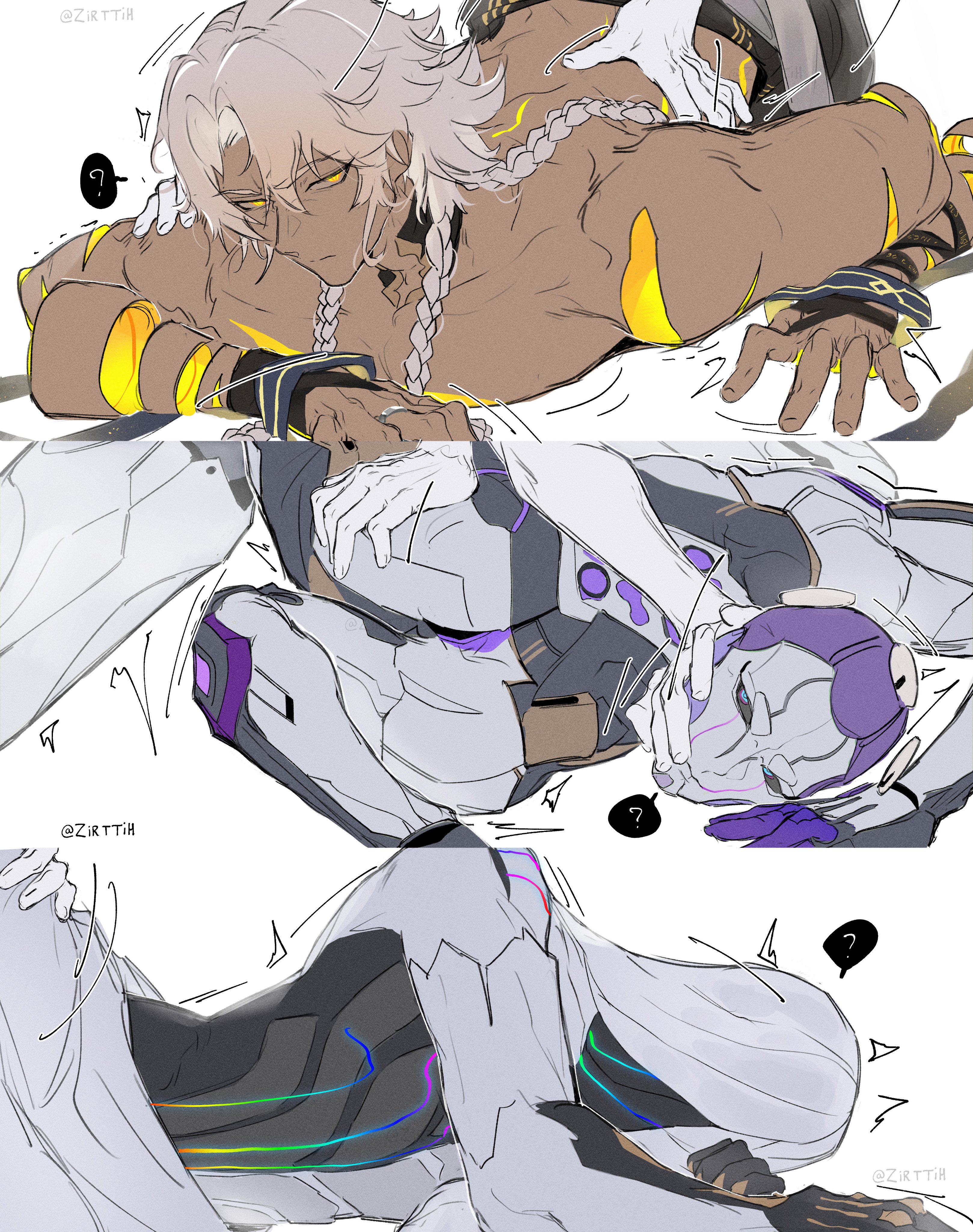 gay, honkai (series), honkai: star rail, lygus (honkai: star rail), male, nanook (honkai: star rail), zephyro (honkai:star rail)