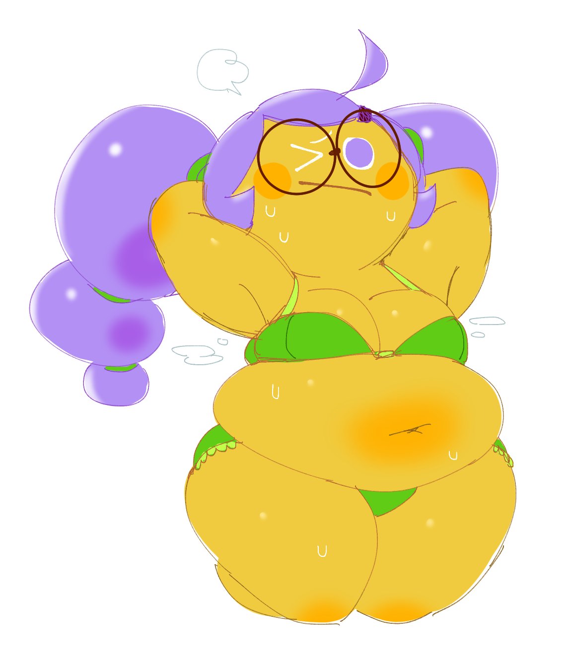 1girls, alchemist cookie, bbw, belly, chubby, chubby female, cookie run, female, grapes, mintrimo, purple hair