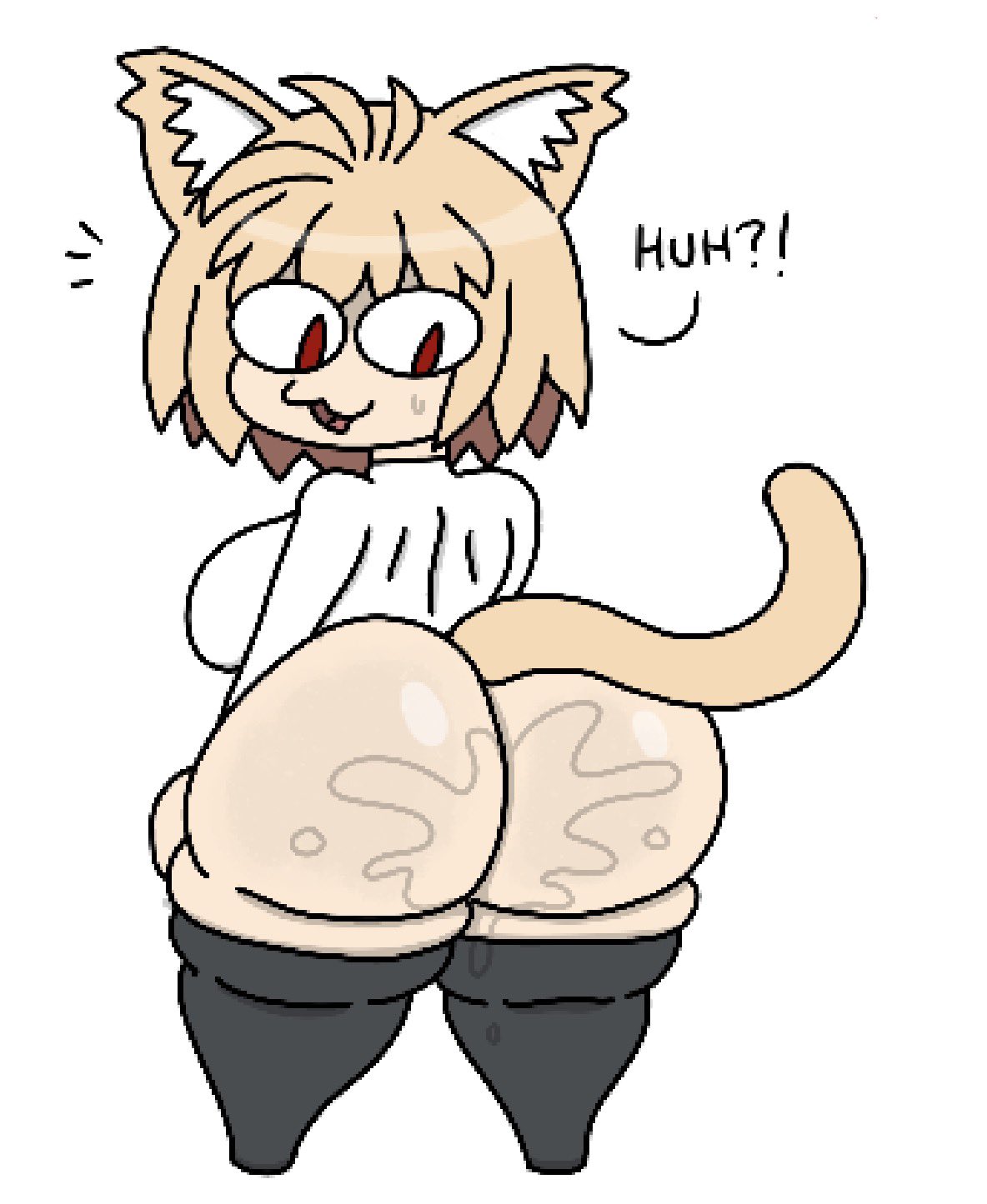 1girls, 2026, 2d, 2d (artwork), 2d artwork, animal humanoid, anthro, ass, big ass, blonde female, blonde hair, blonde hair female, blonde-haired female, bottomless, bottomless female, breasts, cat ears, cat humanoid, cat tail, digital art, digital drawing (artwork), digital media (artwork), fat ass, felid, felid humanoid, feline, feline humanoid, felis, female, humanoid, leggings, looking back, neco-arc, shortstack, solo, tagme, theslashfive, tsukihime, type-moon, wet ass