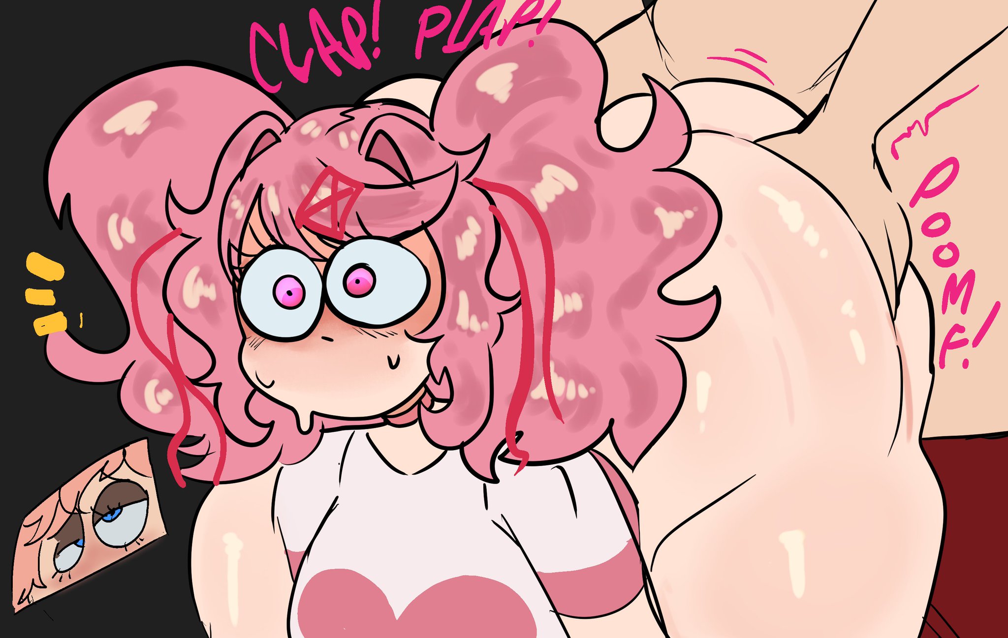1futa, 1girls, autism, big ass, bottom heavy, doki doki literature club, female, futa on female, futanari, lemonadepikachu, natsuki (doki doki literature club), sayori (doki doki literature club), sexy, tagme, tagme (artist)