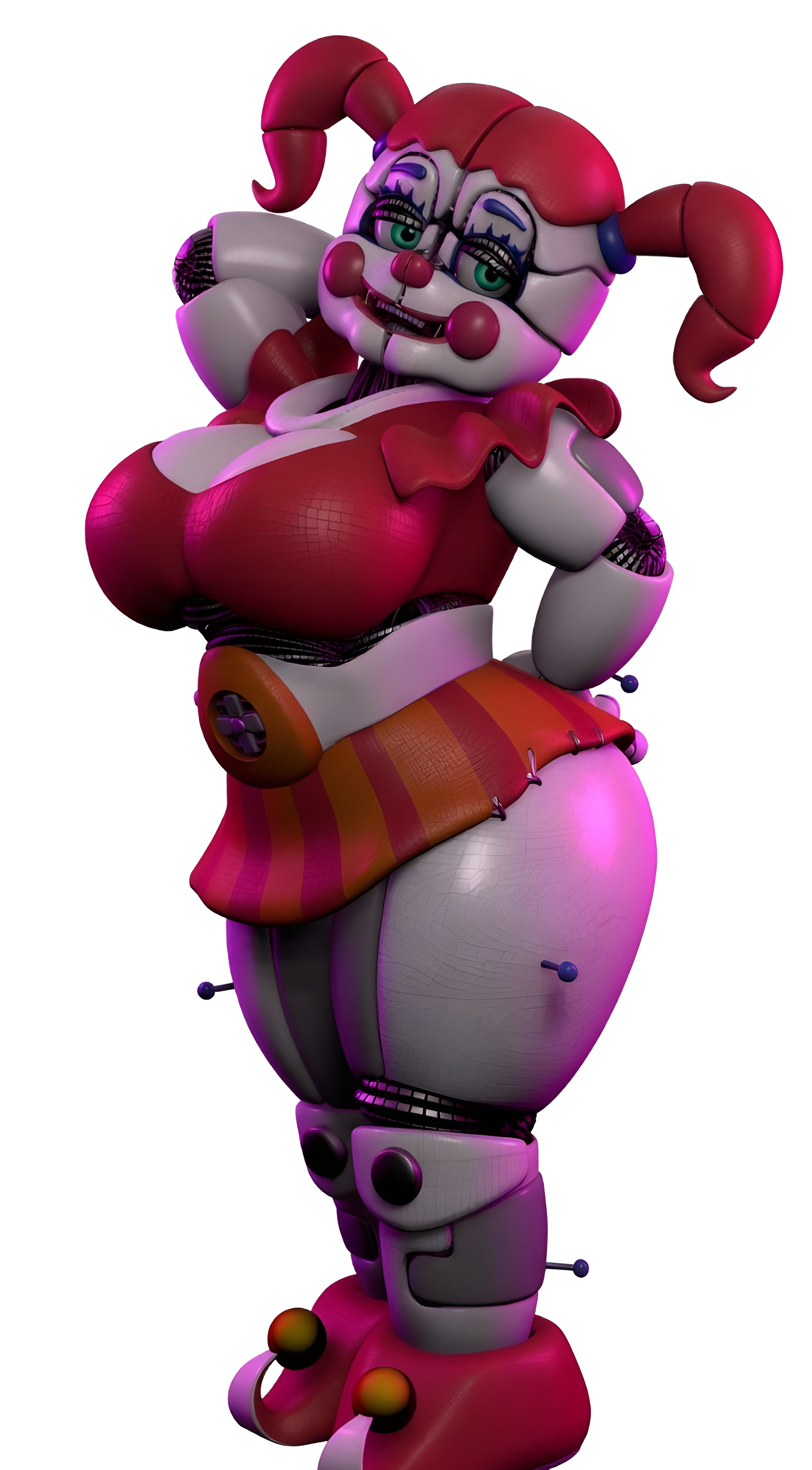 1female, 1girls, ai generated, animatronic, animatronic female, animatronic girl, ass, baby (fnafsl), big ass, big breasts, big butt, brasil louco, bubble ass, bubble butt, circus baby, circus baby (fnaf), circus baby (original), creepy, curvaceous, curvy, curvy body, curvy figure, dominant, dominant female, female, female only, five nights at freddy's, five nights at freddy's: sister location, full body, fully clothed, huge breasts, large ass, large breasts, looking at viewer, mature, mature female, mature woman, milf, milf body, robot, robot girl, robot humanoid, seducing, seducing viewer, seductive, seductive look, seductive smile, sexy, sexy body, sexy pose, simple background, solo, solo female, solo focus, tagme, thick ass, thick body, thick butt, thick thighs, voluptuous, voluptuous body, voluptuous female, white background