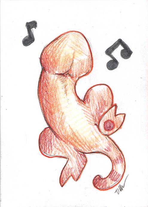 ambiguous_gender dancing glans male male_only monophallia musical_note penis penis_body penis_creature penis_head solo ursula_vernon what