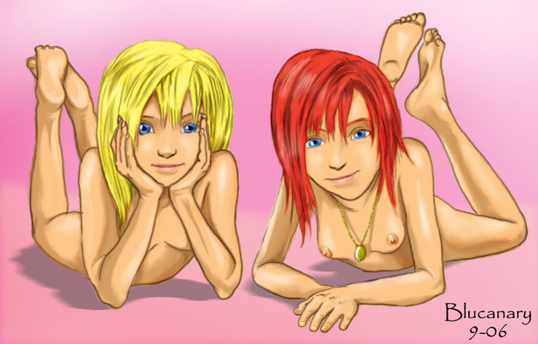 barefoot blucanary disney feet kairi kingdom_hearts namine nipples nude soles square_enix tagme