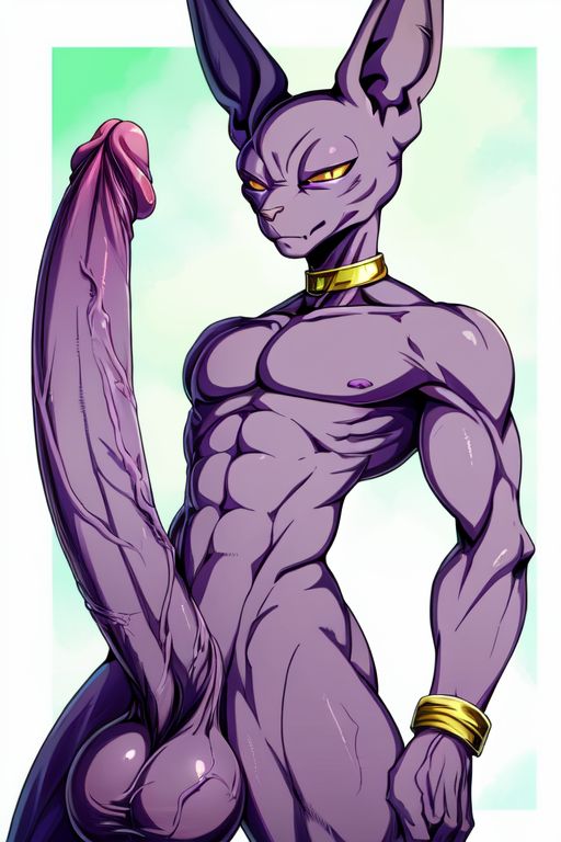 abs ai_generated anthro balls beerus big_balls big_penis cat_humanoid cock cocky69 collar dragon_ball_super erect_penis erection excessive_size god_of_destruction hard_cock hyper_penis long_penis muscles muscular muscular_anthro muscular_male pecs pectorals penis purple_skin testicles veins veiny_penis veiny_testicles