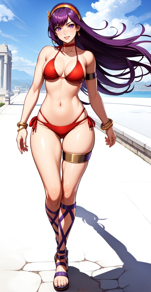 ai_generated athena_asamiya bikini king_of_fighters long_hair the_king_of_fighters