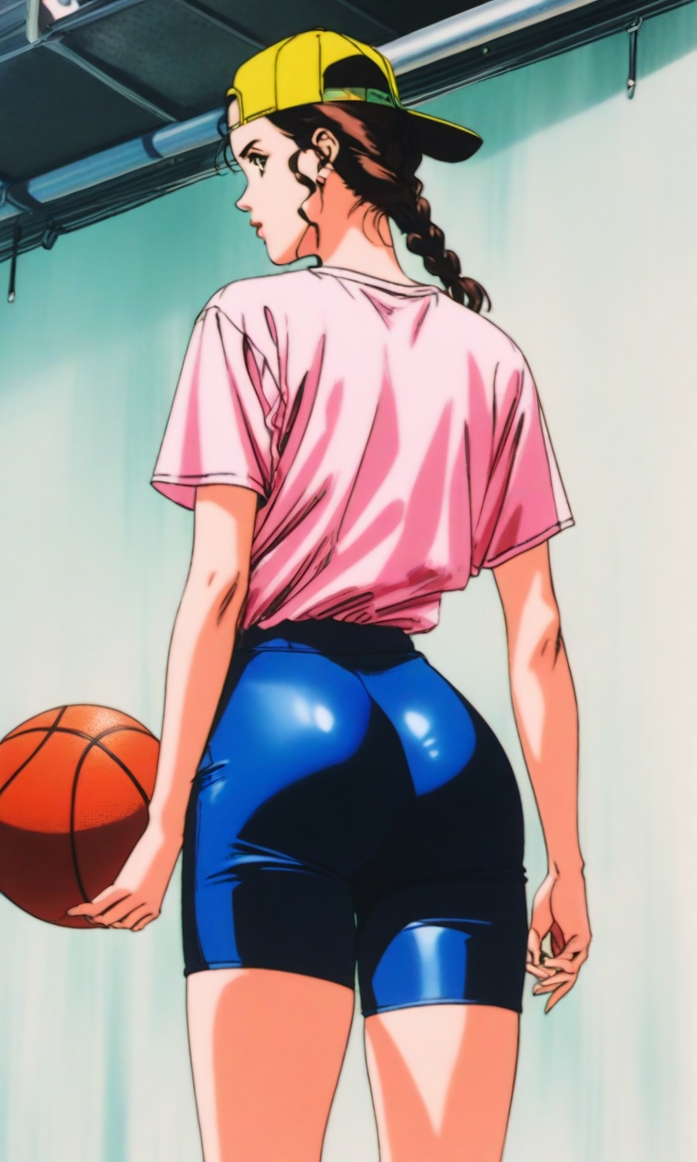 ai_generated ass ass ayako_(slam_dunk) bike_shorts non_nude slam_dunk