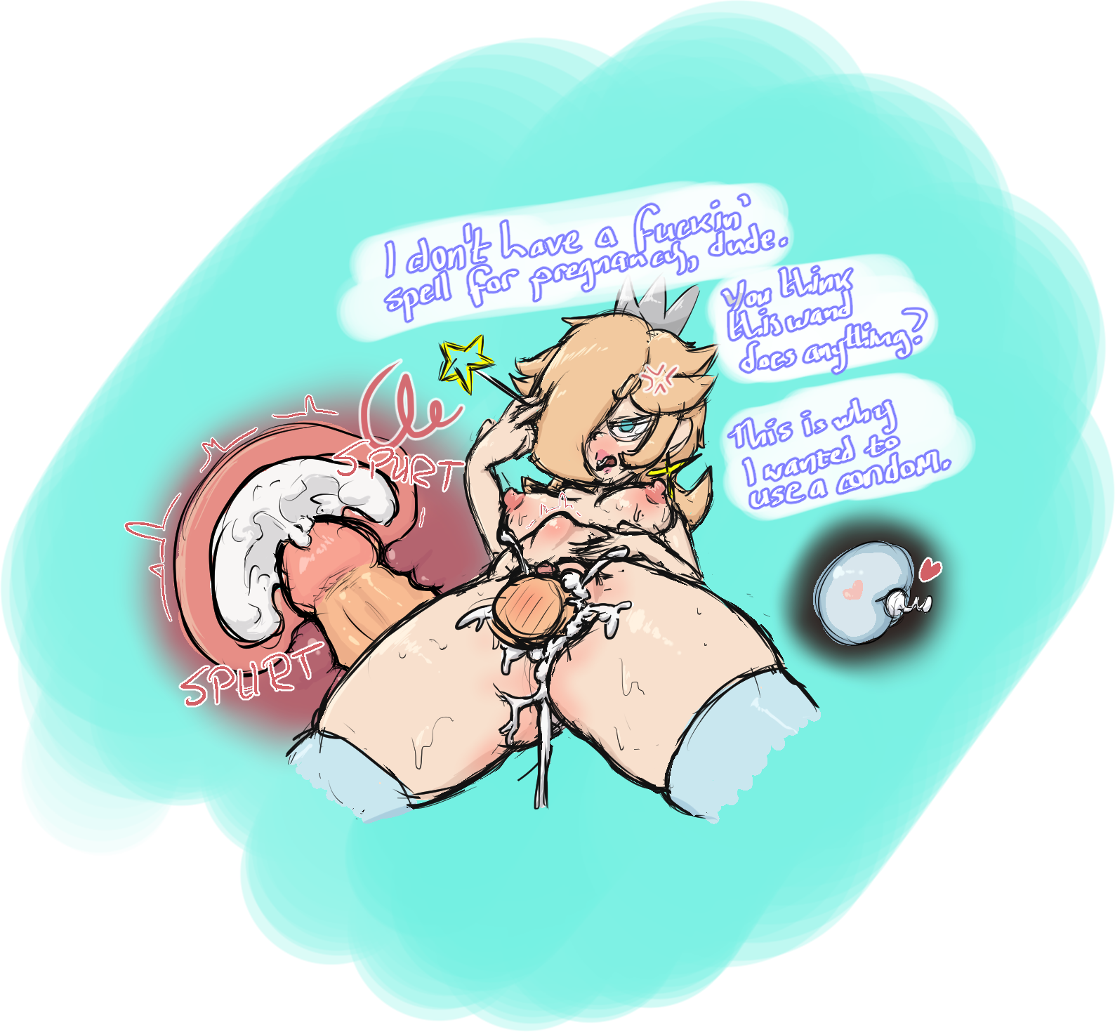 angry, cervical penetration, cum, cum in pussy, cum in uterus, cum inside, dangus-llc, disembodied penis, duo, faceless male, female, human, impregnation, inflation, male, mario (series), nintendo, ovum, penis, princess rosalina, pussy, solo focus, stomach bulge, straight, super mario galaxy, text, unwanted cumshot, uterus, vaginal penetration, x-ray