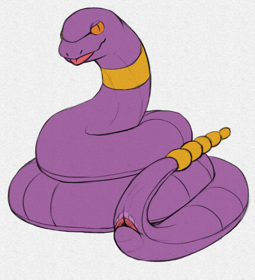 anatomically_correct animal_genitalia cloaca ekans female feral genital_slit looking_at_viewer naughty_face nintendo pencil_(artwork) pokémon_(species) pokemon presenting presenting_cloaca pussy python13rp reptile scalie simple_background sketch slit slit_pupils snake solo tongue tongue_out traditional_media_(artwork) video_games white_background yaroul