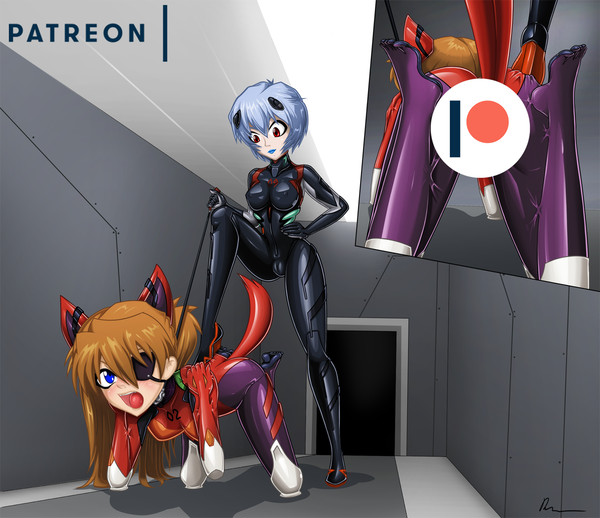 asuka_langley_sohryu bitchsuit blue_eyes blue_lipstick bondage bound cat_ears collar dominant_female domination dominatrix female female_domination femdom human humanoid leash leash_and_collar leash_pull leashed_collar mistress neon_genesis_evangelion petplay piddlefours plugsuit rosvo tail