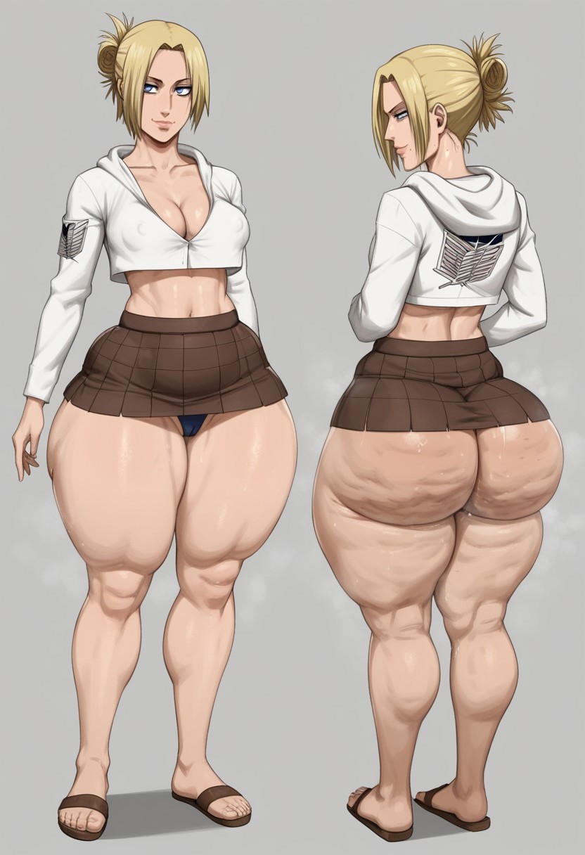 1female, 1girls, ai generated, annie leonhardt, ass, ass focus, attack on titan, big ass, big breasts, blonde hair, blue eyes, bottom heavy, breasts, bubble ass, bubble butt, cameltoe, cellulite, cleavage, crop top, cropped hoodie, dumptruck ass, enormous ass, fat ass, feet, female, female only, flip flops, gigantic ass, ginormous ass, goonable, huge ass, humongous ass, hyper, hyper ass, mature, mature body, mature figure, mature woman, milf, miniskirt, mommy, oiled, panties under skirt, panties visible, panties visible under skirt, perfect ass, perfect body, perfection, rare, round ass, sandals, shingeki no kyojin, skirt, solo, solo female, taiga20, thick, thick ass, thick thighs, thighs, voluptuous, voluptuous female, wide hips
