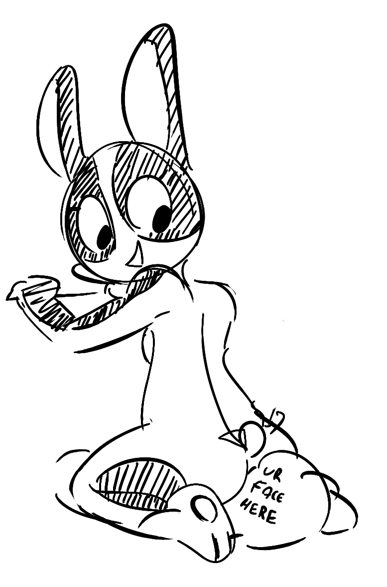 2016 animal_crossing anthro ass dotty_(animal_crossing) duo facesitting female lagomorph lying male mammal nintendo nude rabbit samoyena simple_background sketch smile straight video_games white_background