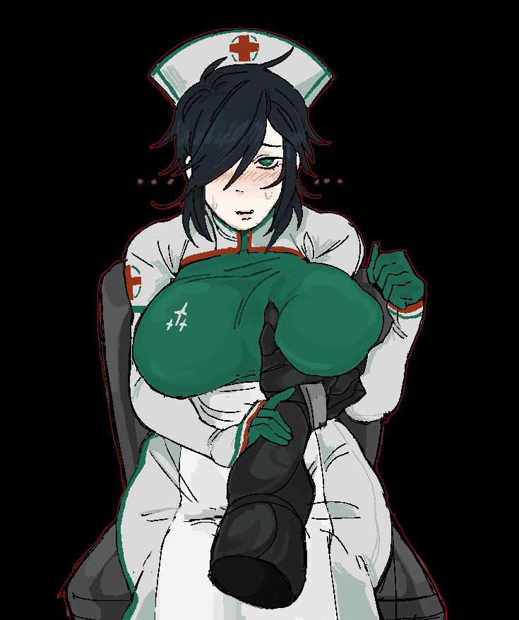 1girls, artist request, female, fully clothed, goblinbrig, goblinbrig (artist), looking at viewer, nurse, nurse uniform, original character, signalis