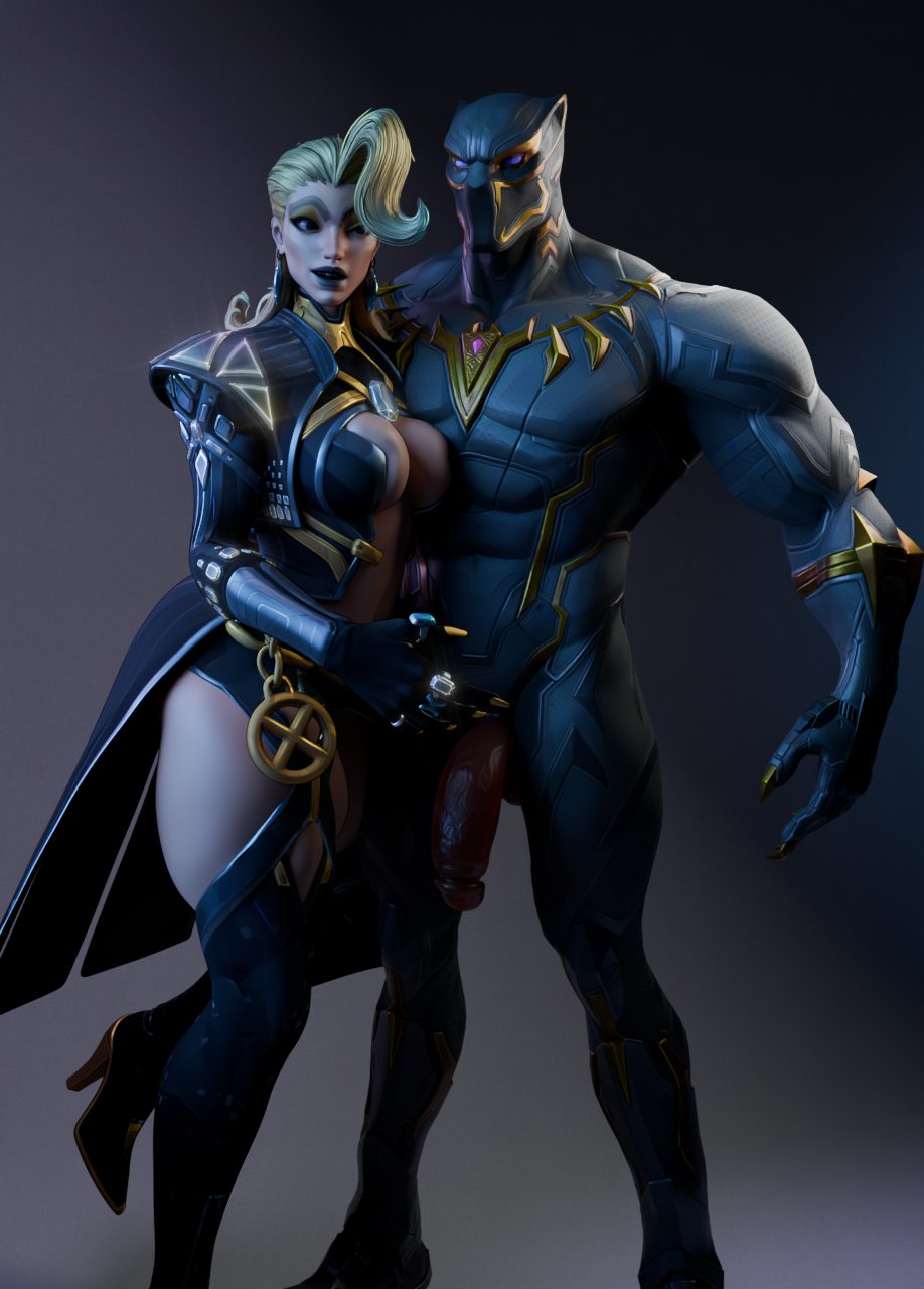 1boy 1girls 3d airshare airshare34 ass big_ass big_breasts big_butt black_panther_(marvel) black_panther_(marvel_rivals) blonde_hair breasts dark-skinned_male dark_skin emma_frost emma_frost_(marvel_rivals) female huge_cock hung_penis imminent_interracial imminent_sex interracial interracial_sex large_ass large_boobs large_breasts large_butt light-skinned_female light_skin male marvel marvel_comics marvel_rivals penis t'challa