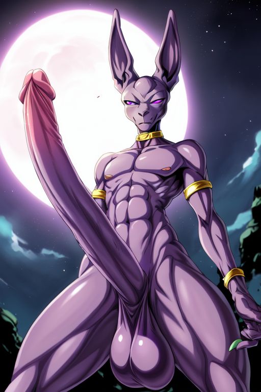 abs ai_generated anthro balls beerus big_balls big_penis cat_humanoid cock cocky69 collar dragon_ball_super erect_penis erection excessive_size god_of_destruction hard_cock hyper_penis long_penis muscles muscular muscular_anthro muscular_male pecs pectorals penis purple_skin testicles