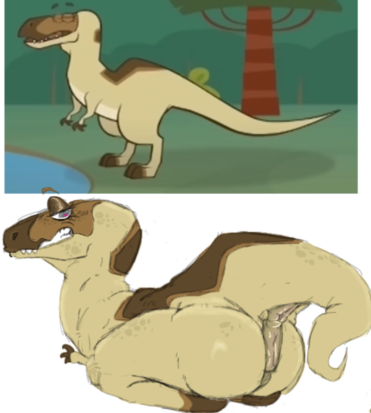 ass dinosaur female_only furry furry_female im_a_dinosaur scalie thicc