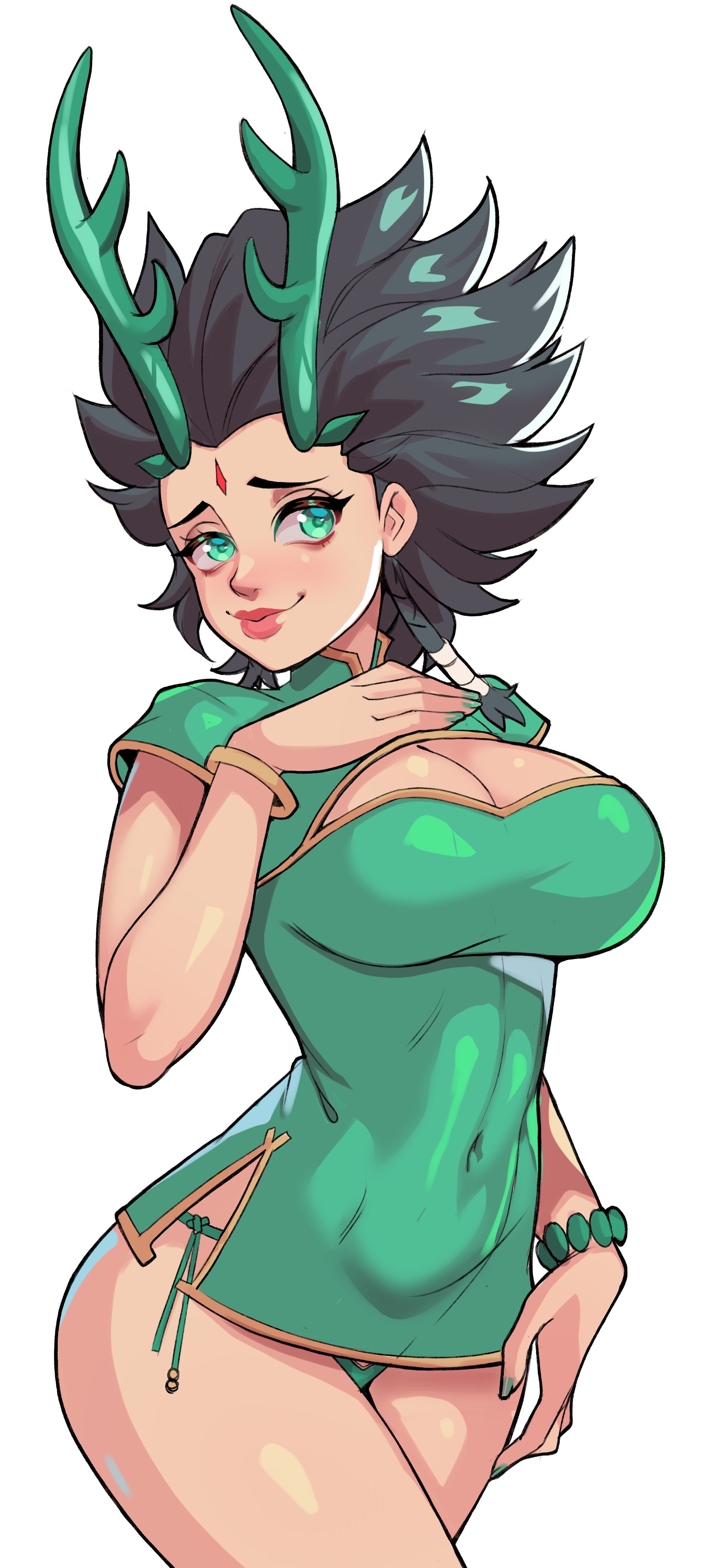 1girls, ass, big ass, big breasts, breasts, female, female only, greenmarine, guardians of the galaxy, mantis (jade maiden), mantis (marvel rivals), mantis (marvel), marvel, marvel comics, marvel rivals, solo, thick thighs