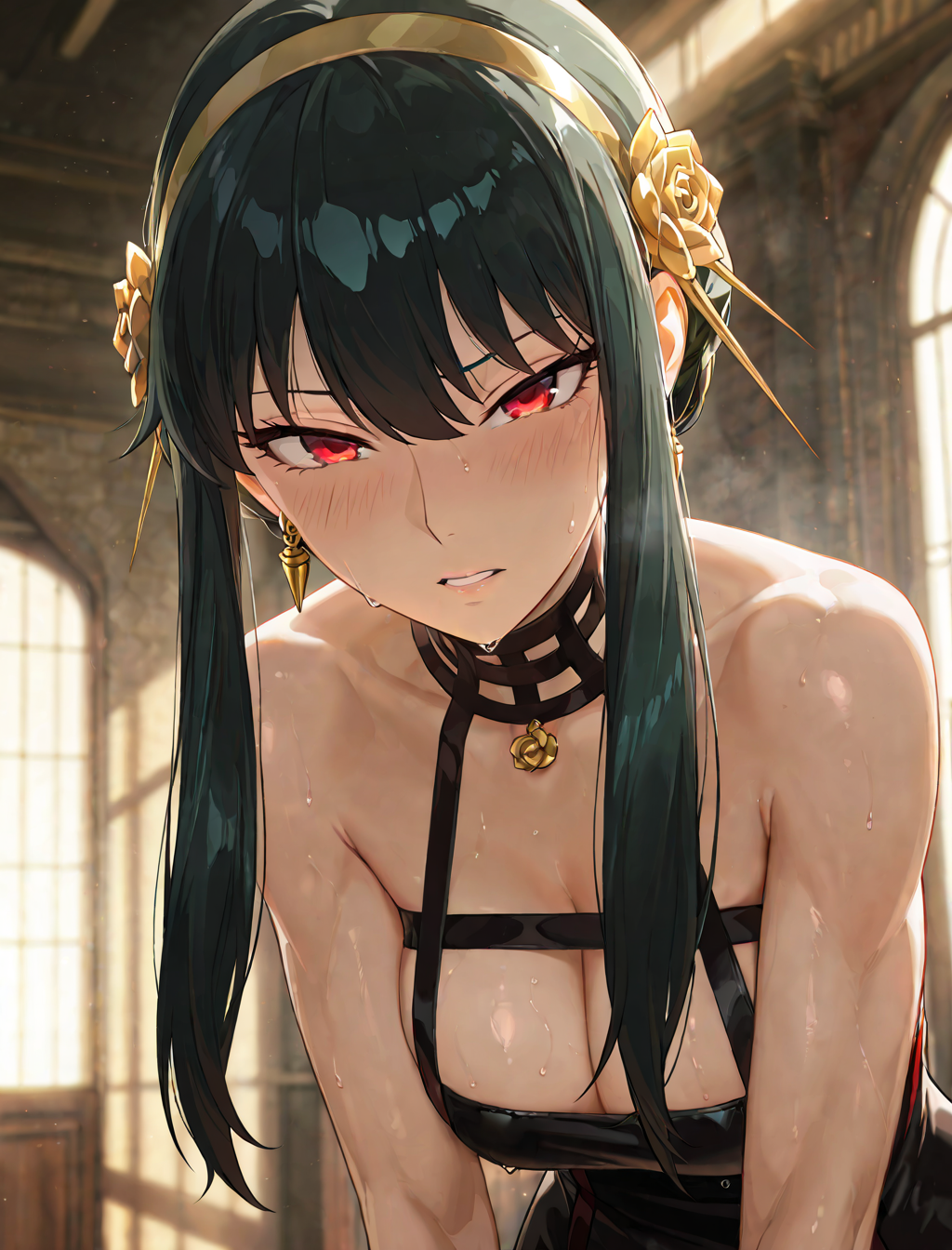 ai_generated anime black_hair female girl red_eyes spy_x_family tagme tensor.art tensor_art yor_briar yor_forger