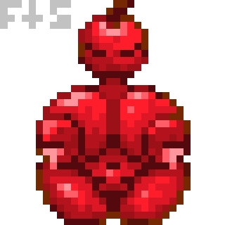 apple big_ass big_breasts filthyskull fruit fruit_humanoid humanoid leaking_breasts minecraft tagme