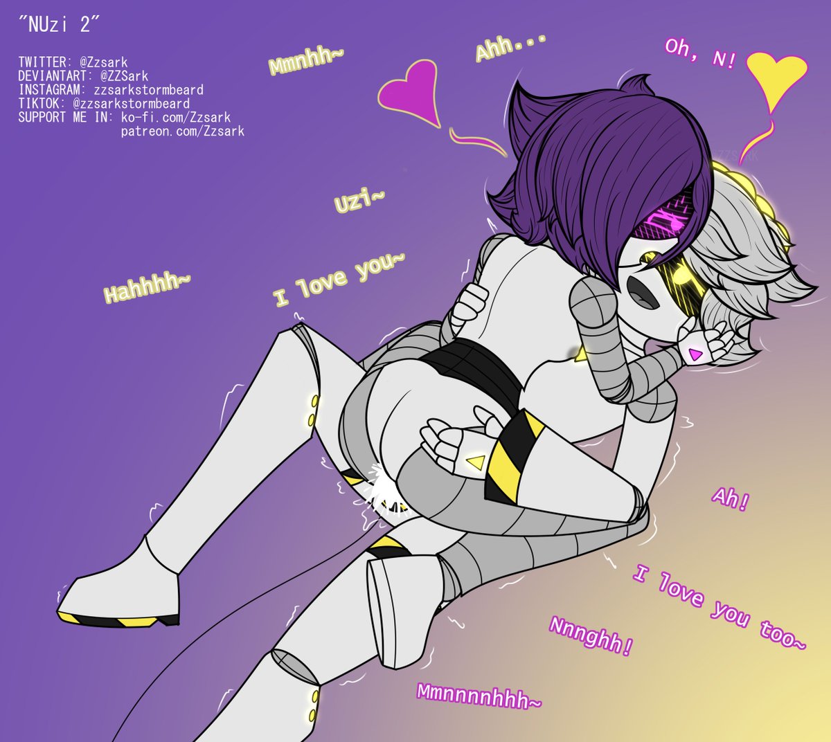 1boy, 1girls, anal sex, female, male, male/female, murder drones, n (murder drones), sex, uzi (murder drones), zzsark nsfw