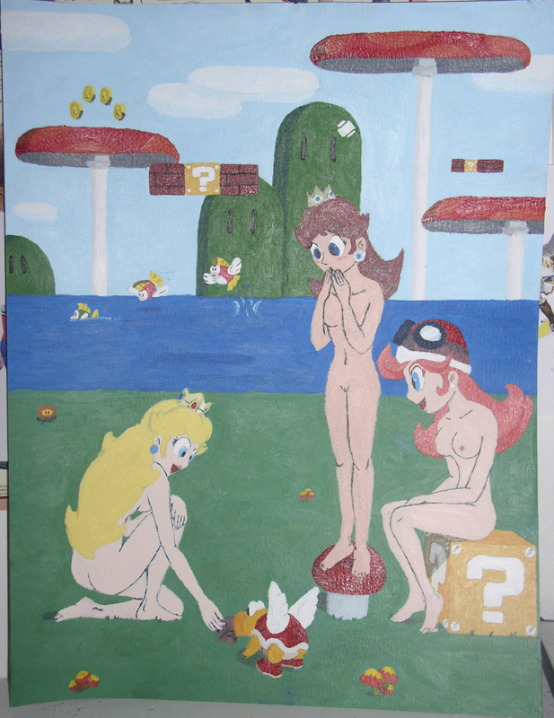 angstyguy cheep_cheep female human koopa mario_(series) mona_(warioware) multiple_females multiple_girls nintendo paratroopa princess_daisy princess_peach straight_hair super_mario_bros. tagme warioware