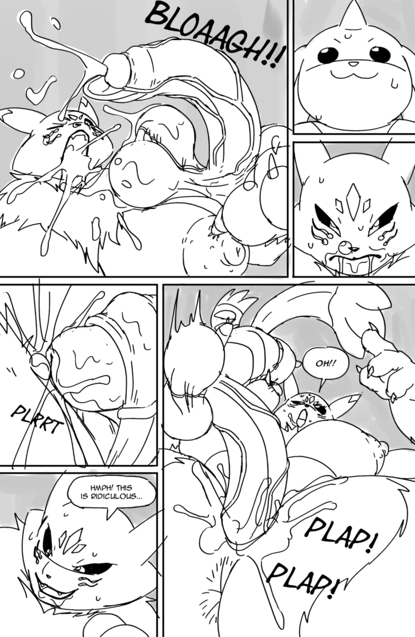 digimon, fellatio, hyper penis, kiffy (artist), oral, oral penetration, oral sex, tagme, taomon, terriermon