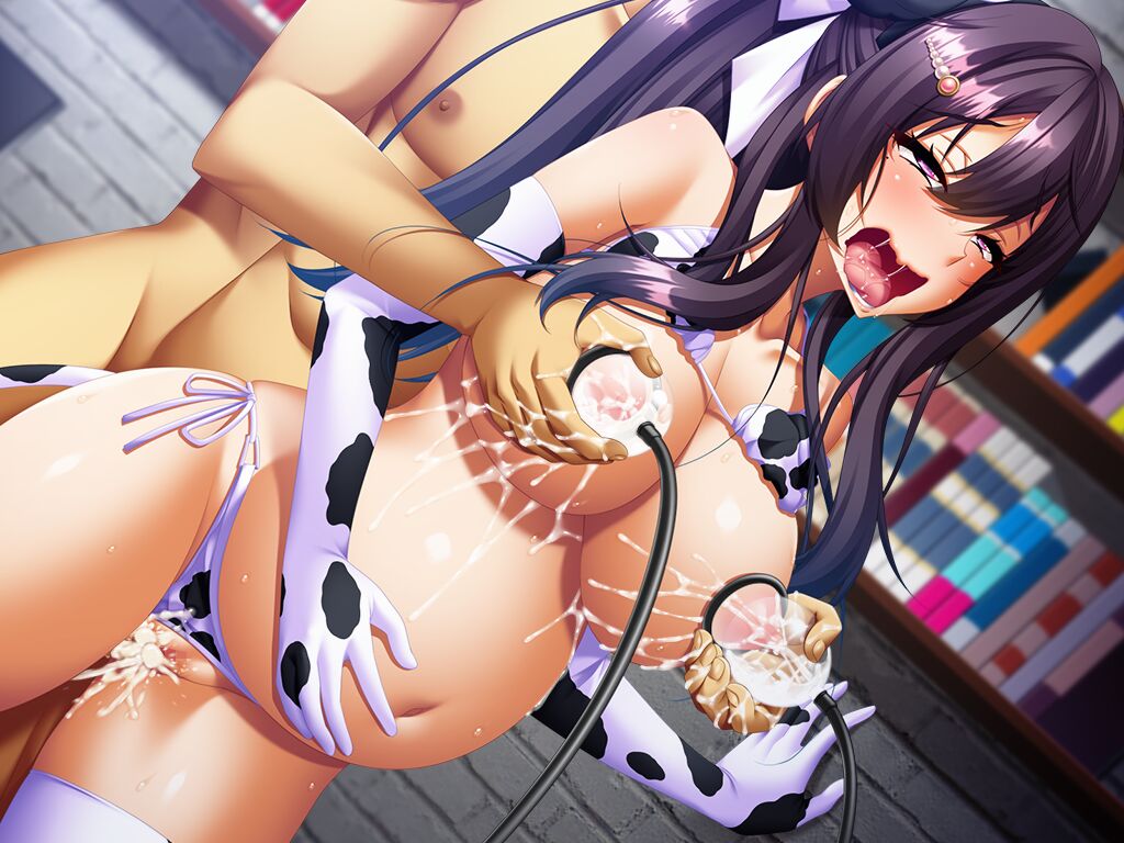1boy, 1boy1girl, 1girl1boy, 1girls, abs, ahe gao, ahegao face, big breasts, blush, book, book stack, books, breast grab, breasts, cow girl, cow gloves, cum, cum in pussy, cum inside, cum on breasts, embarrassed, female, fluids, gloves, machine, machine bondage, milk, milking, milking breasts, milking machine, open legs, open mouth, pectorals, penetration, pregnancy test, pregnant, pregnant anthro, pregnant belly, pregnant female, pregnant sex, purple eyes, purple hair, room, saliva, saliva on tongue, sex, sex from behind, tongue, tongue out, torogao, vagina, vaginal penetration, vaginal sex