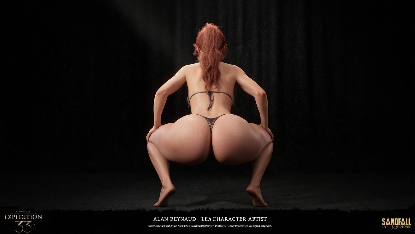 1girls, ai assisted, big ass, clair obscur: expedition 33, female, female only, maelle (clair obscur: expedition 33), red hair, solo