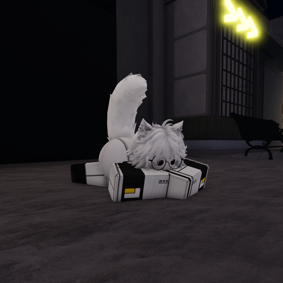 1girls 3d ass bent_over catsulithr34 clothed floor glasses labcoat on_floor roblox roblox_avatar roblox_game robloxian self_upload suit tagme tail white_hair