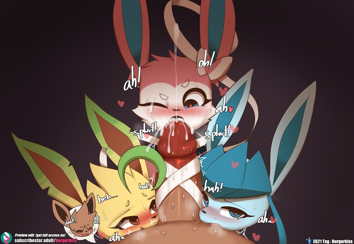 1boy, 3girls, anthro, blowjob, bowtie, burgerkiss, clothed, clothing, cock worship, collaborative fellatio, cooperative fellatio, creatures (company), cum, female, foursome, fur, furry, game freak, generation 4 pokemon, generation 6 pokemon, genitals, heart, heart-shaped pupils, male, nintendo, nude, oral, penis, pokémon (species), pokemon, pokemon (species), pokemon dppt, pokemon rgby, pokemon xy, school uniform, schoolgirl, straight, tongue, tongue out, triple fellatio