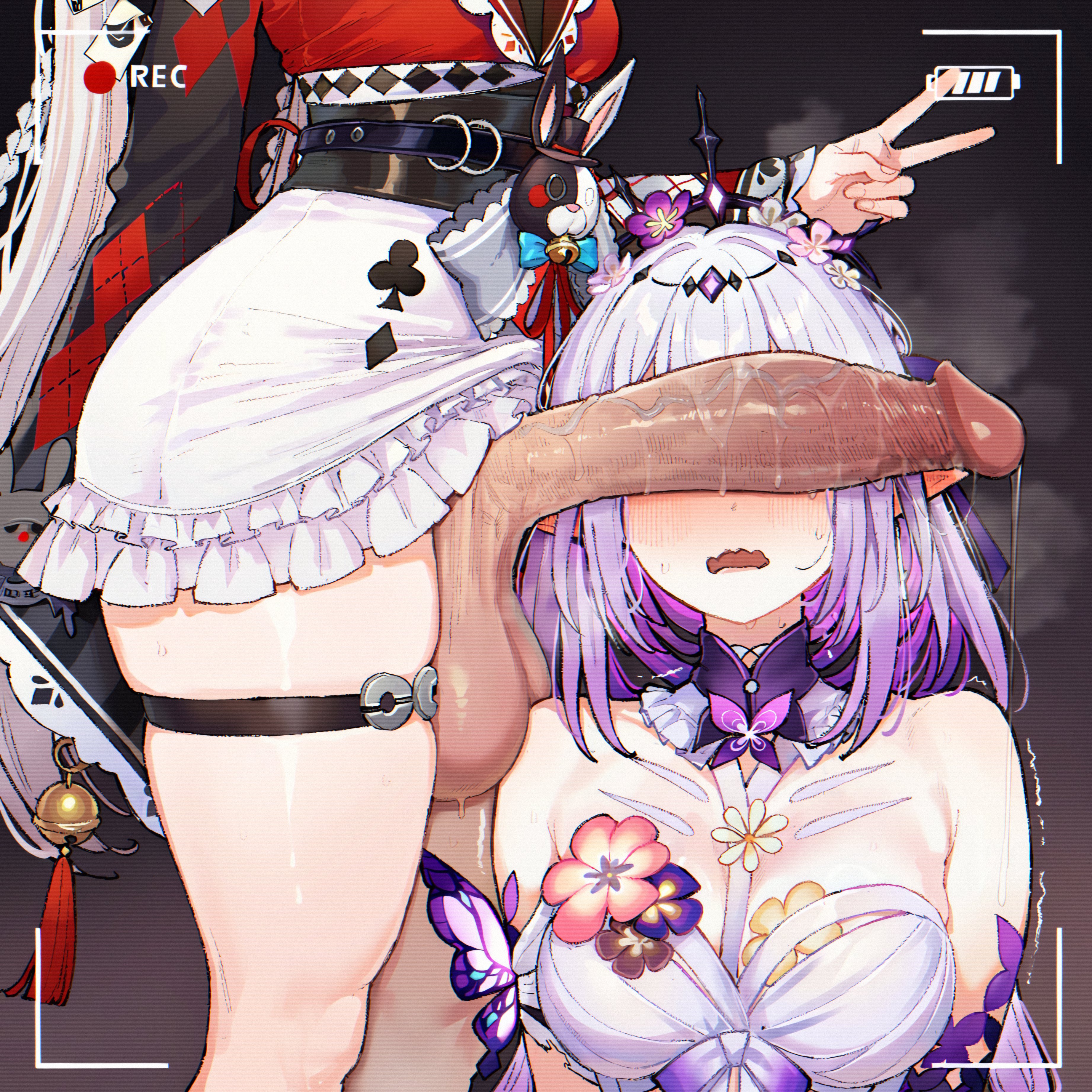 1futa, 1girl1futa, 2026, ai, ai art, ai generated, aroused, aroused expression, aroused face, aroused female, attractive, attractive body, attractive female, attractive girl, attractive woman, balls, balls on shoulder, ballsack, barely clothed, barely contained penis, beautiful, beautiful body, beautiful eyes, beautiful face, beautiful female, beautiful woman, beauty, belt, big balls, big breasts, big penis, big thighs, blushed face, bodily fluids, breasts, breath, breath cloud, breathing, breathing heavily, butterfly, butterfly ornament, castorice (honkai: star rail), clothed, clothed female, clothing, cock, cock worship, curvaceous, curvaceous body, curvaceous female, curvaceous figure, curves, curvy, curvy body, curvy female, curvy figure, curvy hips, embarrassed, embarrassed expression, embarrassed female, enormous balls, enormous cock, enormous penis, erect penis, erection, excited, excited expression, excited female, excited for sex, exposed penis, face out of frame, faceless character, faceless futanari, female, female focus, femdom, femsub, flower, flower hair ornament, flower in hair, foreskin, foreskin folds, futa domination, futa on female, futadom, futanari, genital fluids, genitals, genlation, gigantic balls, gigantic cock, gigantic penis, gigantic testicles, glossy, glossy body, gradient hair, hair, hair ornament, hair ribbon, hi res, hips, hips wider than shoulders, honkai (series), honkai: star rail, hot, hourglass figure, huge balls, huge breasts, huge cock, huge penis, huge testicles, huge thighs, hyper penis, imminent fellatio, imminent oral, imminent sex, intersex, jewelry, large balls, large penis, large testicles, large thighs, leaking precum, light skin, light-skinned female, light-skinned futa, light-skinned futanari, long hair, massive balls, massive cock, massive penis, mostly clothed, mostly clothed female, mostly clothed futa, narrow waist, nervous, nervous expression, nervous face, nervous female, nervous sweat, no panties, no visible eyes, no visible face, no visible nipples, oiled, oiled breasts, oiled penis, oiled skin, on knees, ornament, peace sign, penis, penis covering eyes, penis on face, penis on head, penis out, penis out of skirt, pent up, perfect body, perfect cock, perfect legs, petite, petite body, petite breasts, petite futa, petite tits, posing for picture, precum, presenting penis, purple eyes, purple hair, rabbit, recording, recording device, recording in camera, recording on camera, recording symbol, recording video, red shirt, retracted foreskin, sexy, sexy body, shiny, shiny body, shiny skin, simple background, skirt, skirt lift, sparxie (honkai: star rail), steam, steaming, steaming body, steamy, steamy breath, submissive, submissive female, sweat, sweatdrop, sweaty, sweaty body, sweaty genitalia, testicles, thick legs, thick penis, thick thighs, thigh strap, thighhighs, thighs, throbbing penis, trembling, uncensored, unseen face, unseen futa face, vein, veiny, veiny penis, video camera, video recording, visible breath, white dress, white hair, white skirt, wide hipped futa, wide hips, wide thighs