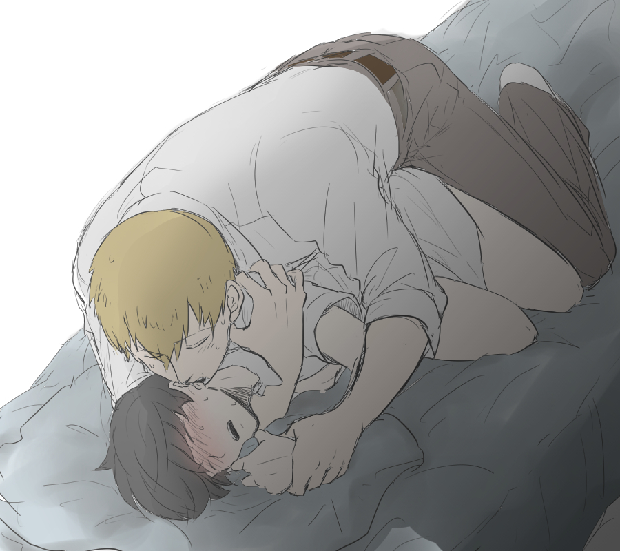 2boys, age difference, arataka reigen, male, male only, mob psycho 100, multiple boys, multiple males, shigeo kageyama, yaoi